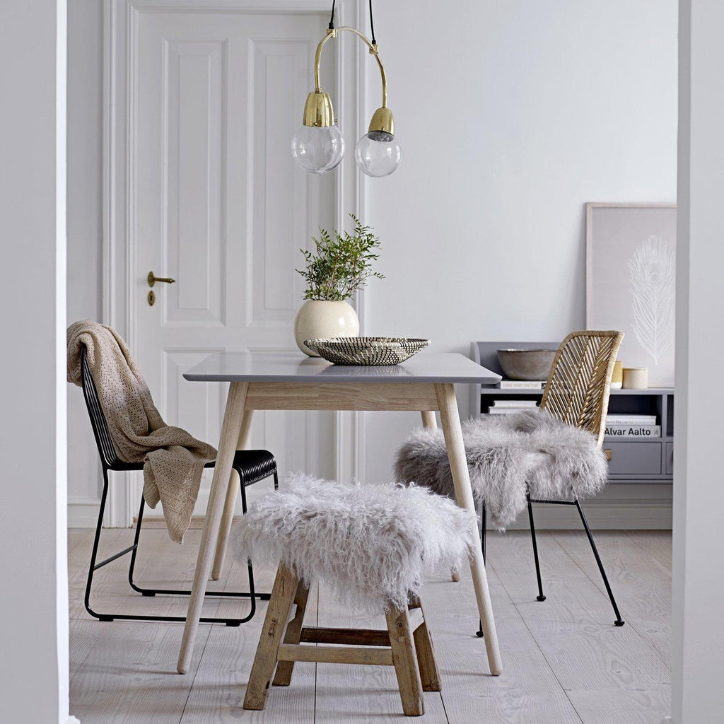 Bloomingville Lena Rattan Dining Chair - Black-Beaumonde