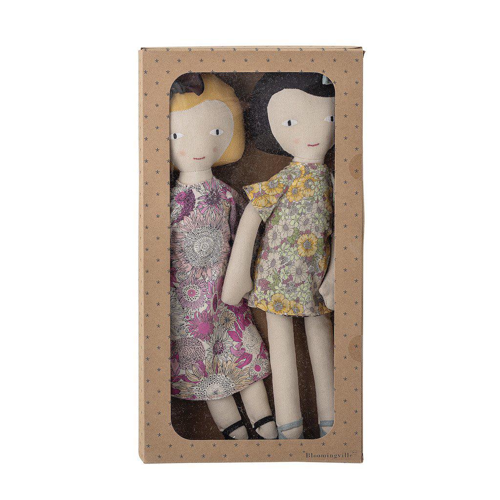 Bloomingville Molly and Vida Plush Toy Rag Doll Set-Beaumonde