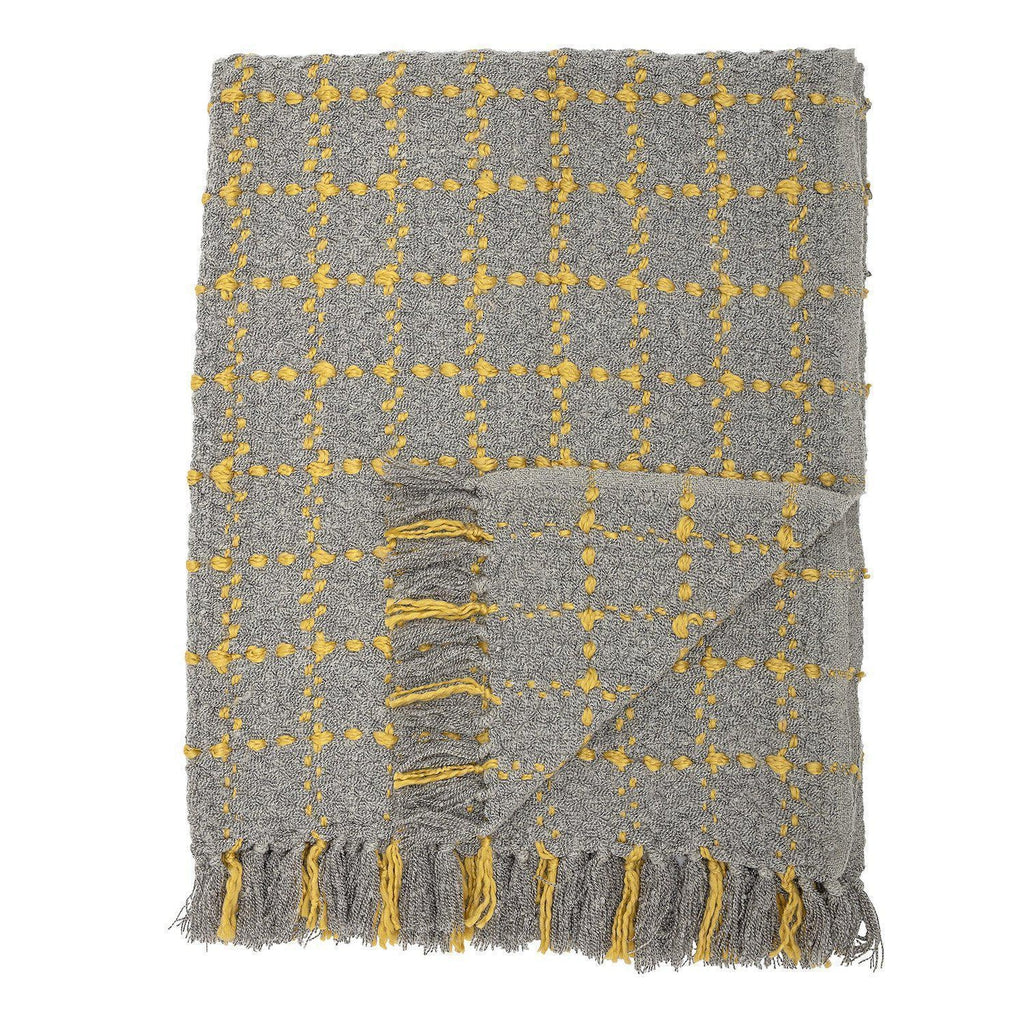 Bloomingville Sian Plaid Throw Grey-Beaumonde