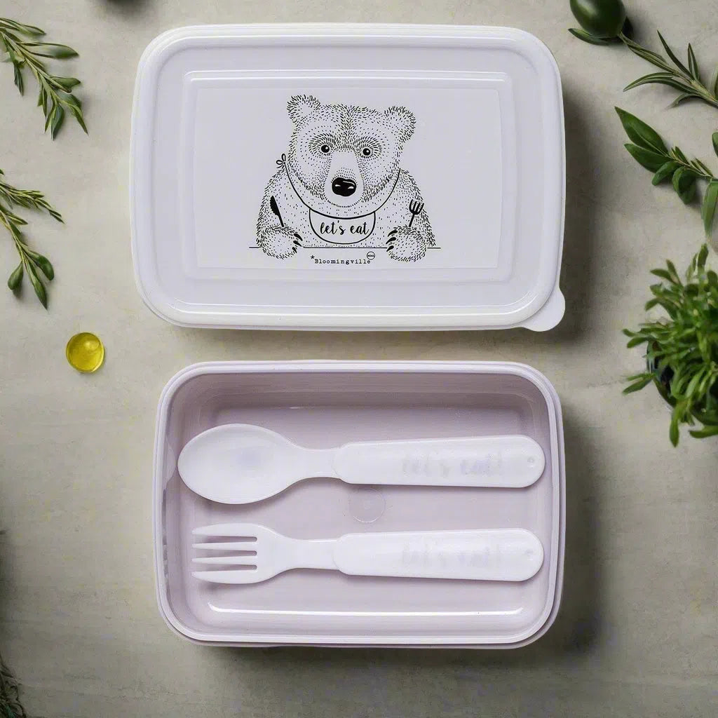 Bloomingville Sophie Junior Lunch Box with Cutlery-Beaumonde