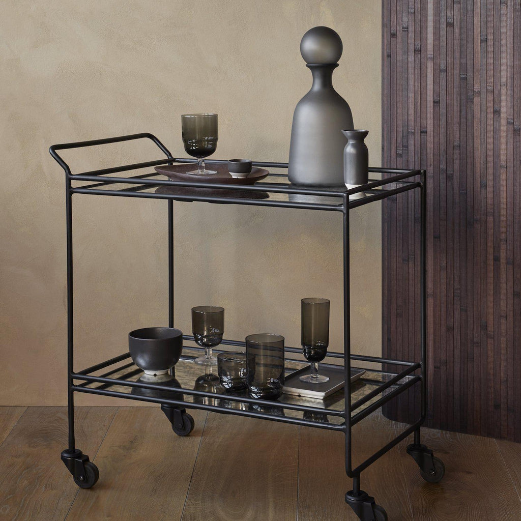 Broste Copenhagen Grey Glass Bottle-Beaumonde