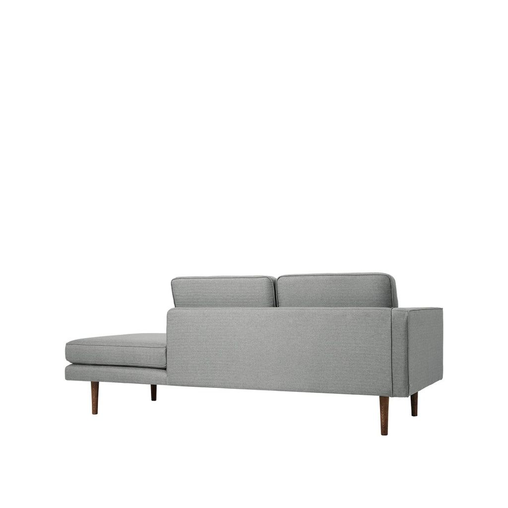 Broste Copenhagen Wind Tweed Chaise Longue Grey Left Sided-Beaumonde