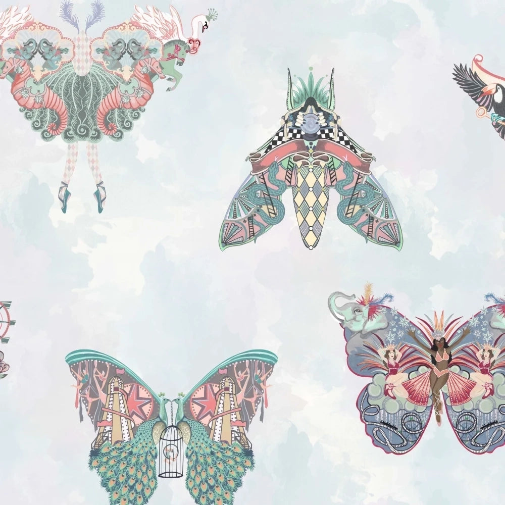 Butterfly Effect Pink Multi Wallpaper