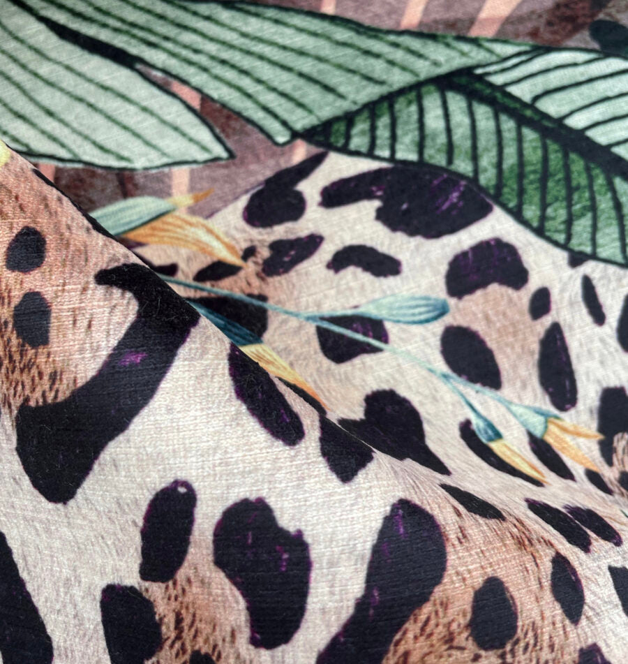 Cantaloupe Jaguar Recycled Velvet Fabric