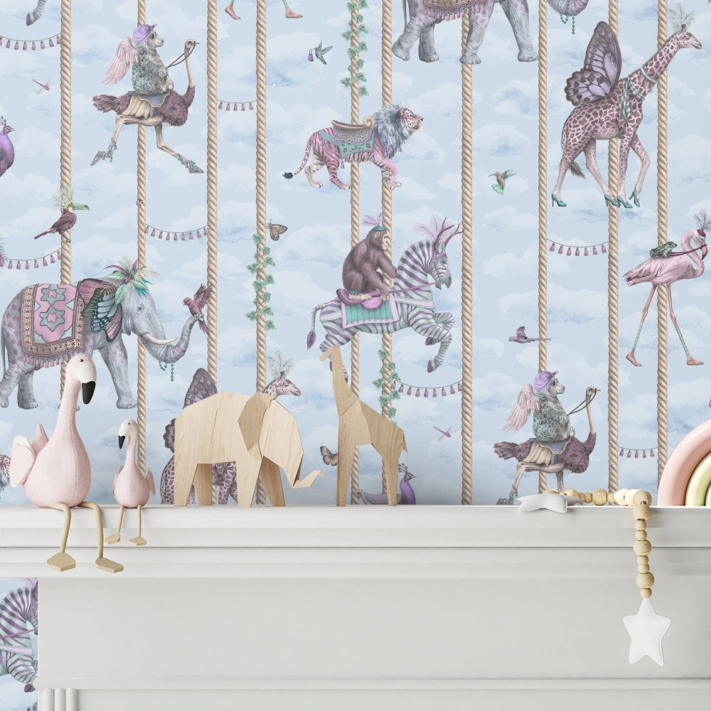 Carousel Blue Wallpaper