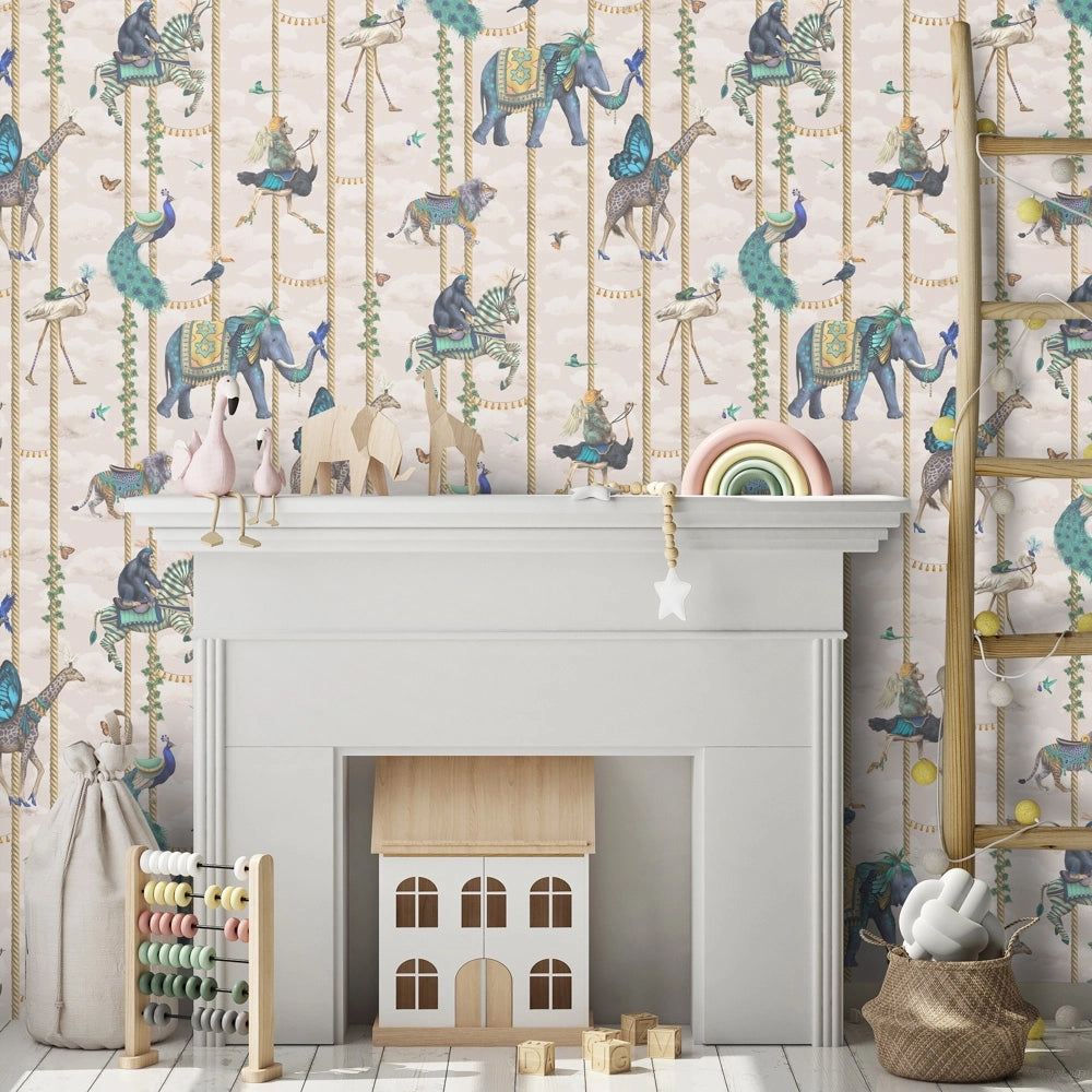 Carousel Linen Wallpaper