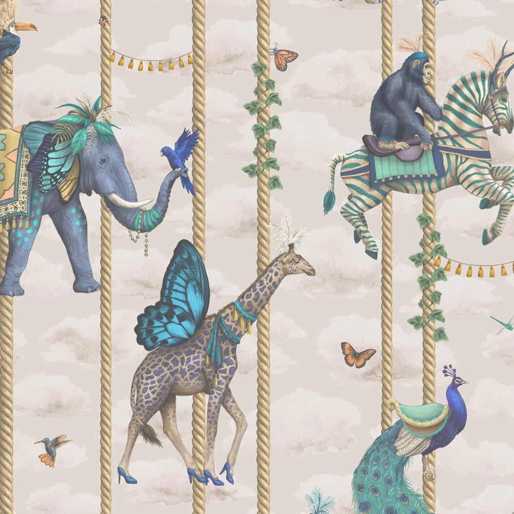 Carousel Linen Wallpaper