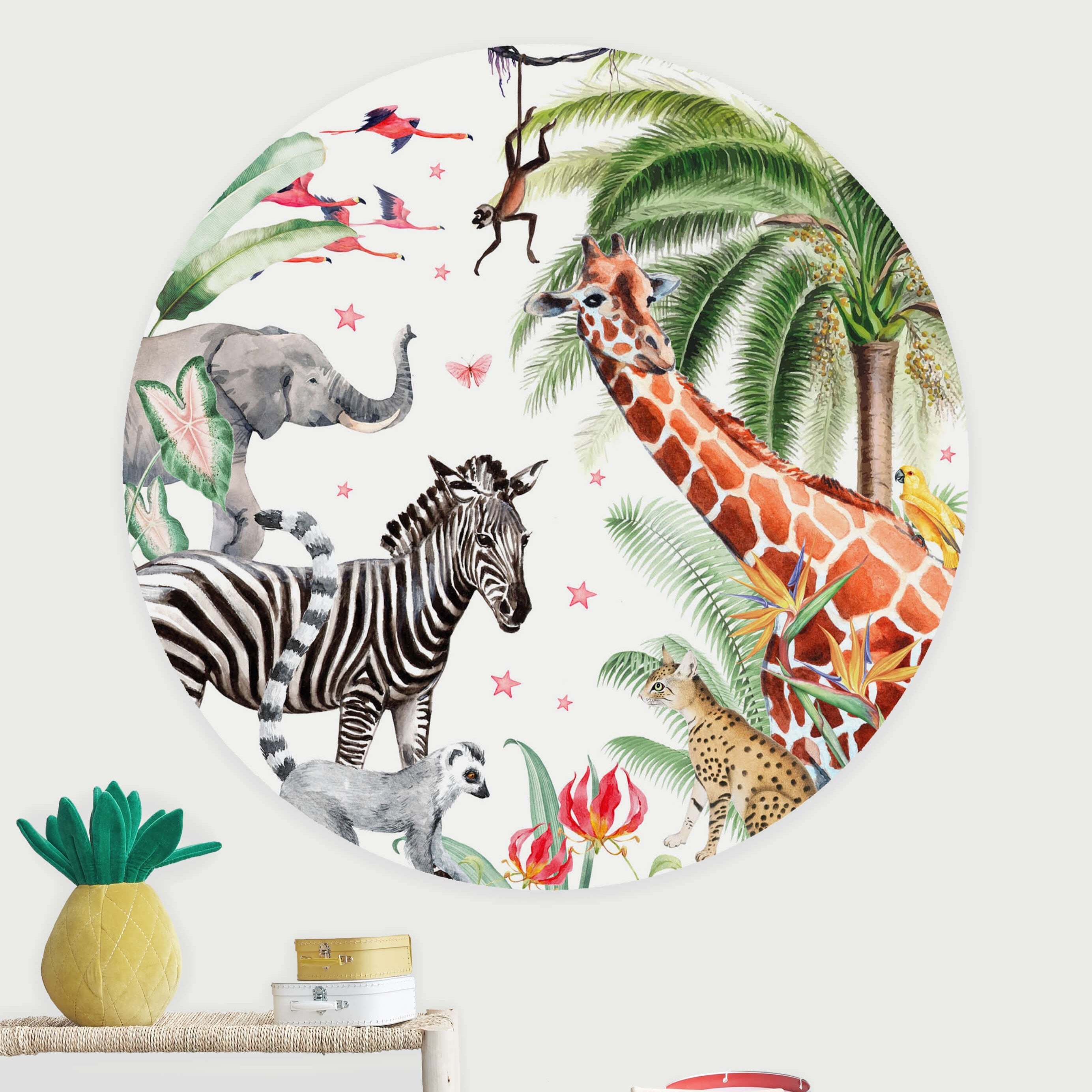 Creative Lab Amsterdam Yuki Wallpaper Circle Mural-Beaumonde