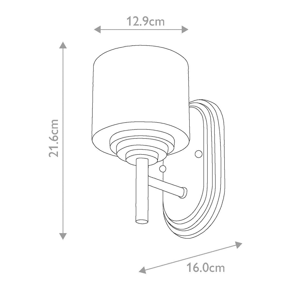 Elstead Lighting Feiss Malibu 1 Light Wall Light - Brushed Brass-FE-MALIBU1-BATH-BB-5024005000600-Beaumonde