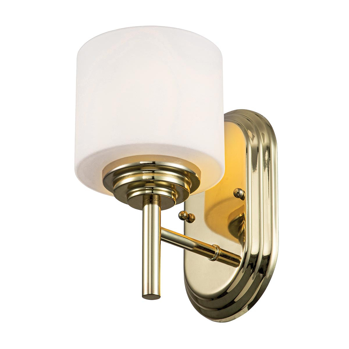 Elstead Lighting Feiss Malibu 1 Light Wall Light -Polished Brass-FE-MALIBU1-BATH-PB-5024005000624-Beaumonde