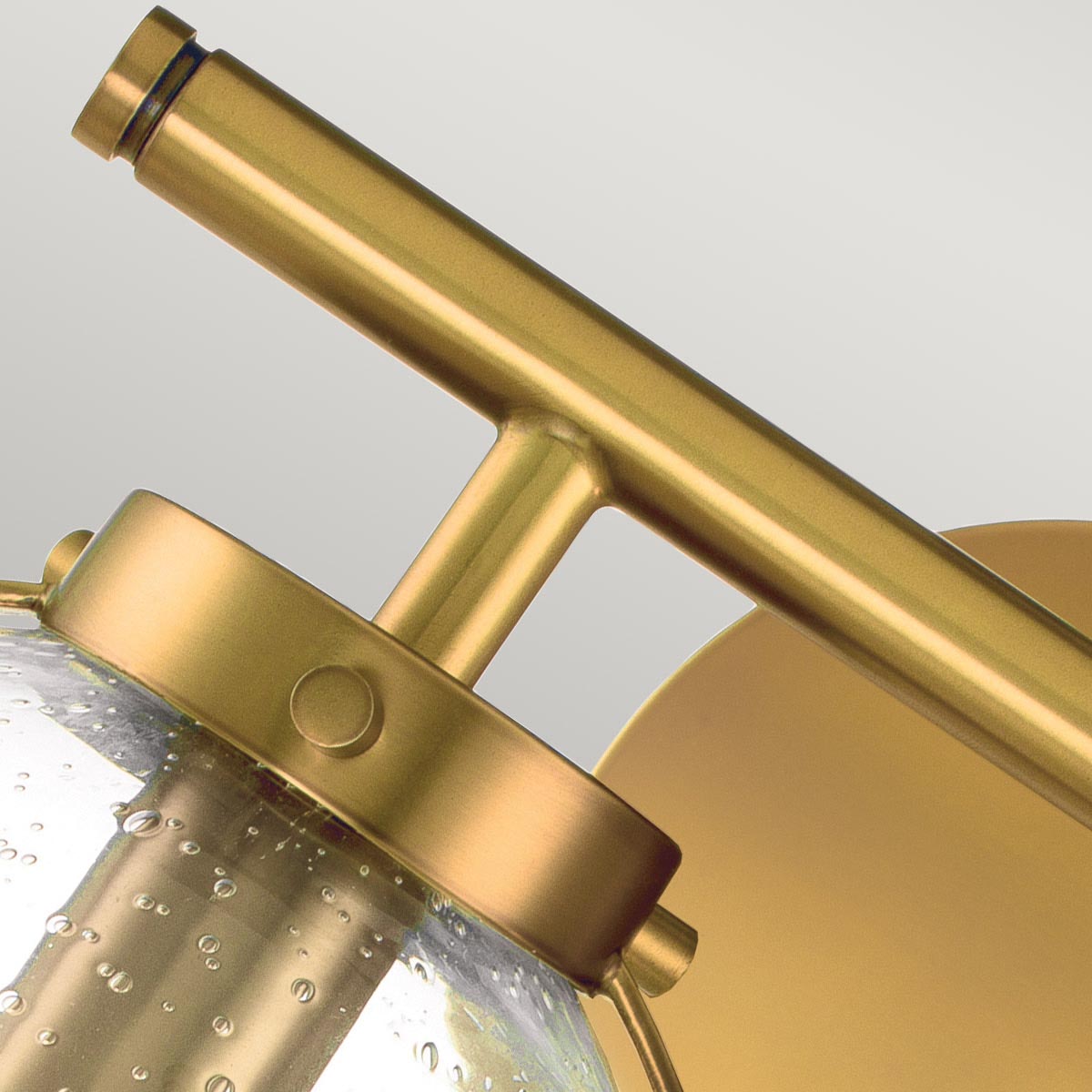 Elstead Lighting Hinkley Hollis 2 Light Wall Light - Clear/Brass-HK-HOLLIS2-C-HB-BATH-5024005559818-Beaumonde