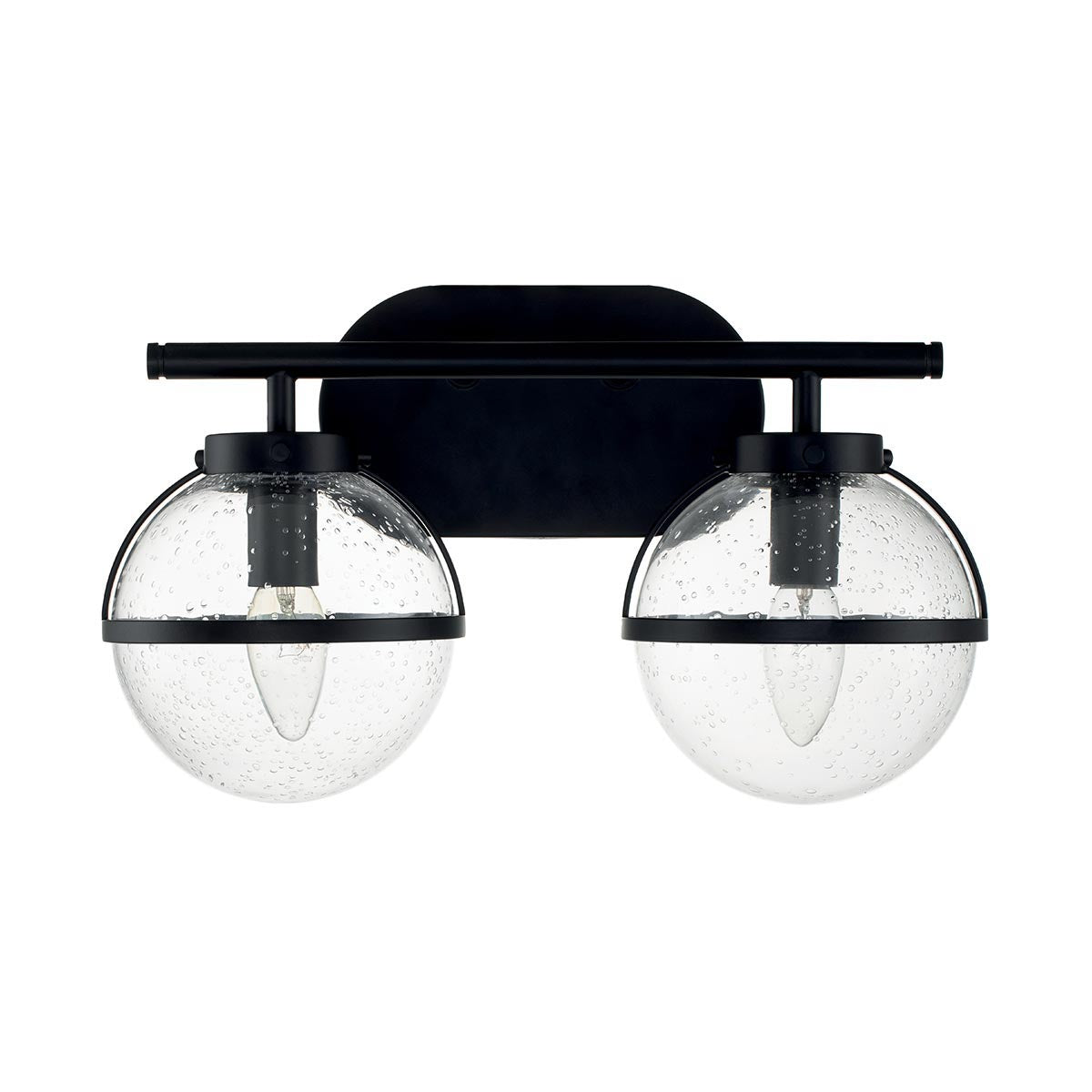 Elstead Lighting Hinkley Hollis 2 Light Wall Light - Opal/Black-HK-HOLLIS2-O-BK-BATH-5024005559917-Beaumonde