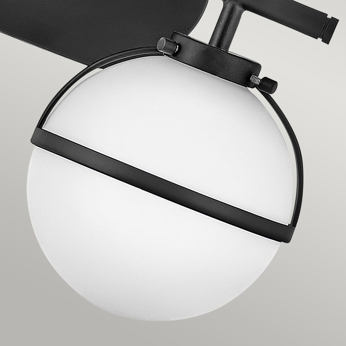 Elstead Lighting Hinkley Hollis 2 Light Wall Light - Opal/Black-HK-HOLLIS2-O-BK-BATH-5024005559917-Beaumonde