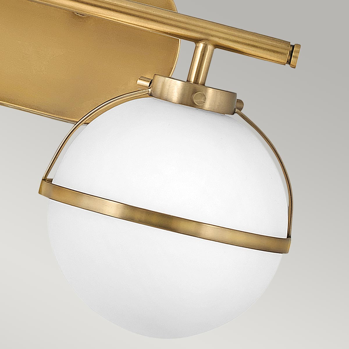 Elstead Lighting Hinkley Hollis 2 Light Wall Light - Opal/Brass-HK-HOLLIS2-O-HB-BATH-5024005560012-Beaumonde