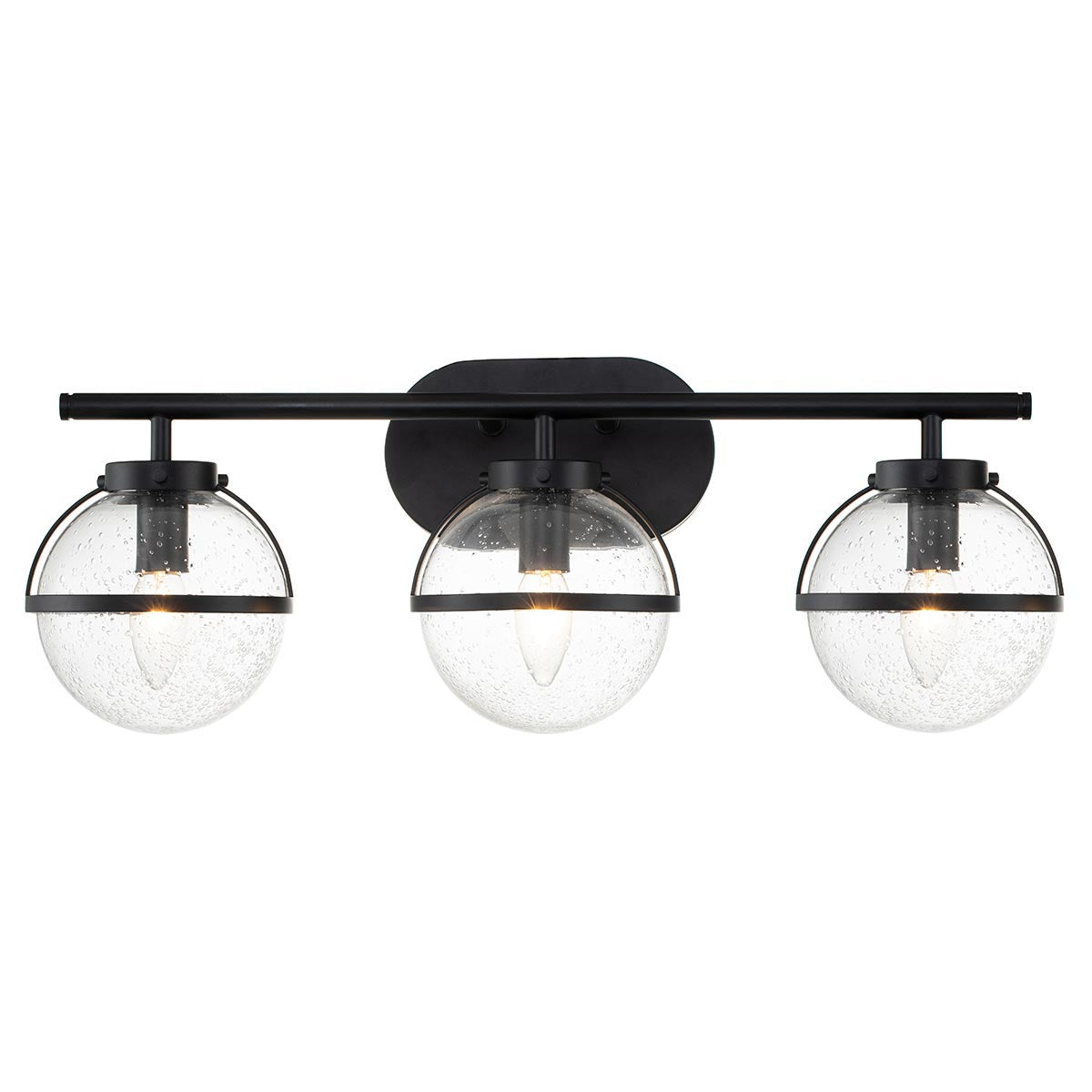 Elstead Lighting Hinkley Hollis 3 Light Wall Light - Clear/Black-HK-HOLLIS3-C-BK-BATH-5024005560111-Beaumonde