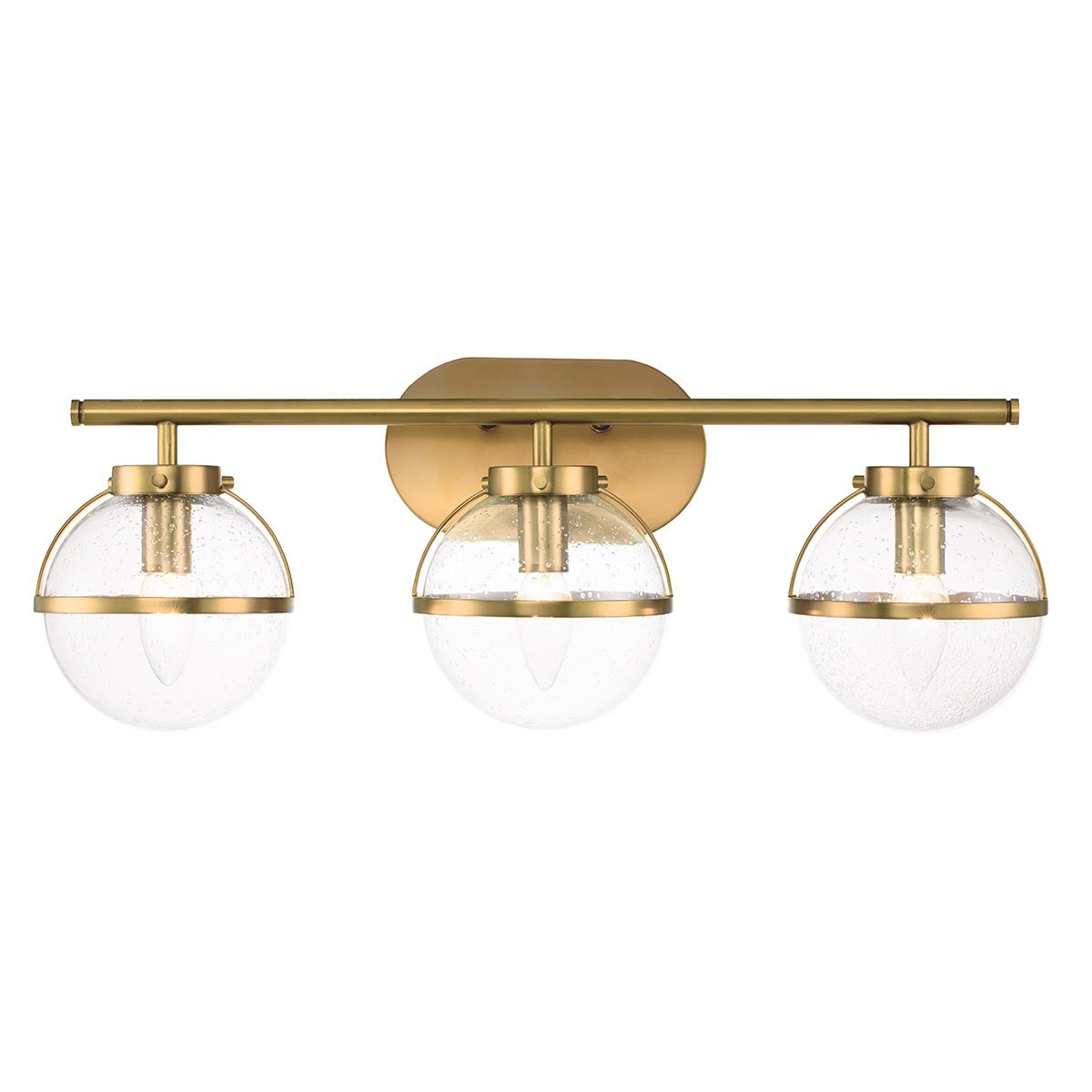 Elstead Lighting Hinkley Hollis 3 Light Wall Light - Clear/Brass-HK-HOLLIS3-C-HB-BATH-5024005560210-Beaumonde