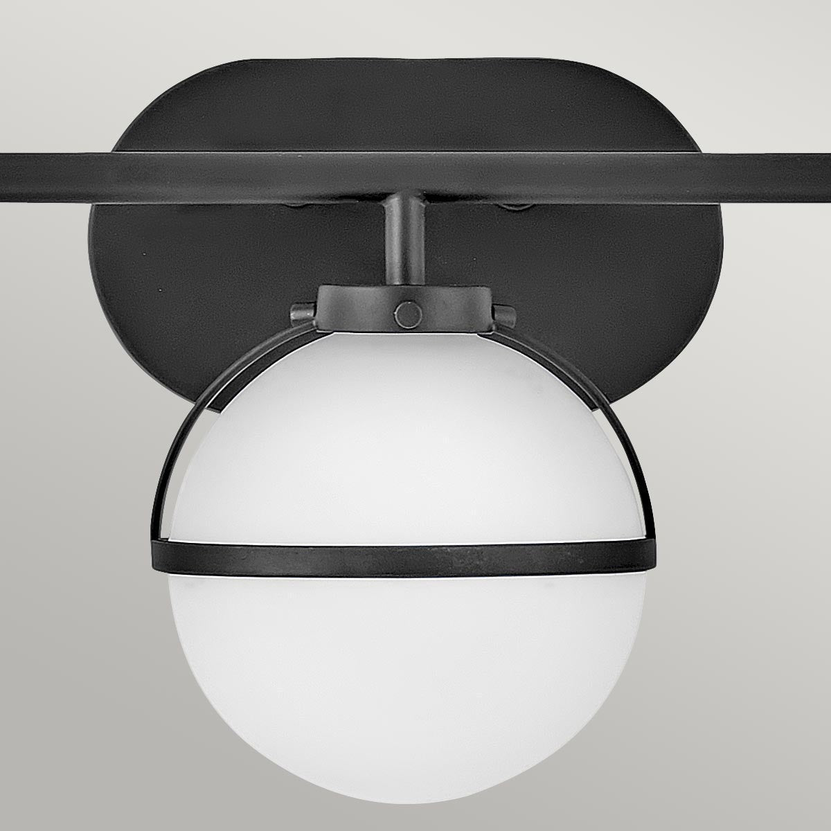 Elstead Lighting Hinkley Hollis 3 Light Wall Light - Opal/Black-HK-HOLLIS3-O-BK-BATH-5024005560319-Beaumonde