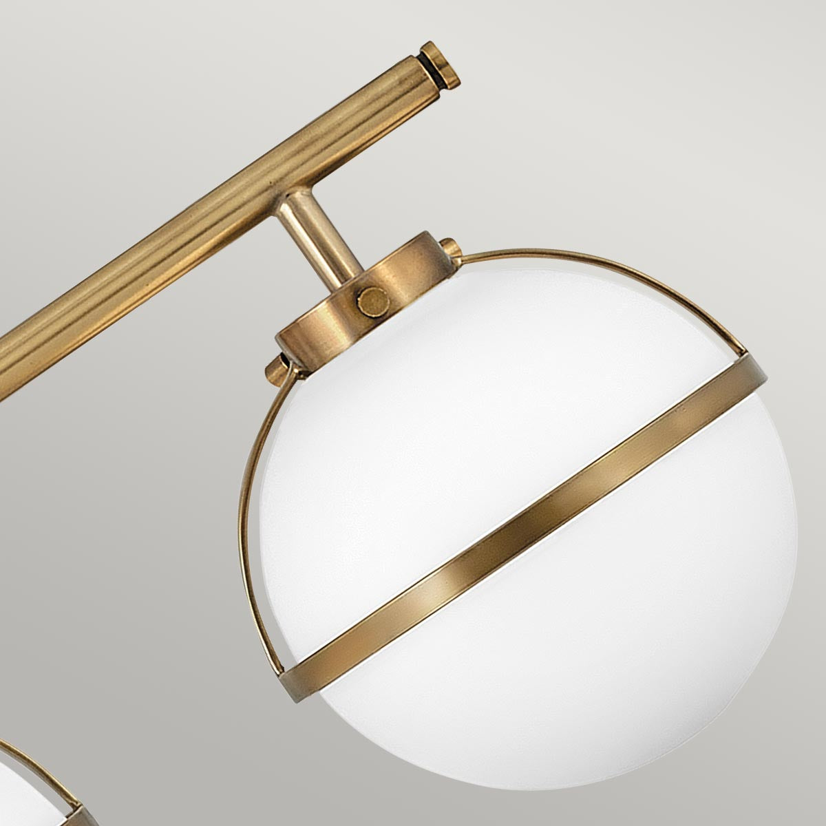 Elstead Lighting Hinkley Hollis 3 Light Wall Light - Opal/Brass-HK-HOLLIS3-O-HB-BATH-5024005560418-Beaumonde