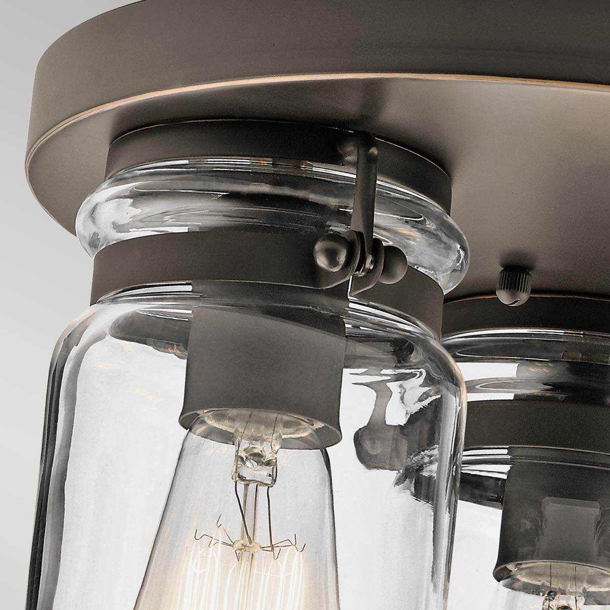 Elstead Lighting Kichler Brinley 3 Light Flush Mount - Olde Bronze-KL-BRINLEY-F-OZ-5024005293811-Beaumonde