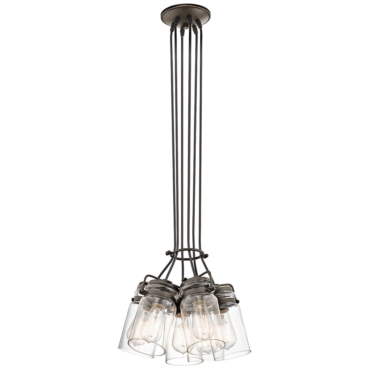 Elstead Lighting Kichler Brinley 6 Light Pendant - Olde Bronze-KL-BRINLEY6-OZ-5024005231318-Beaumonde