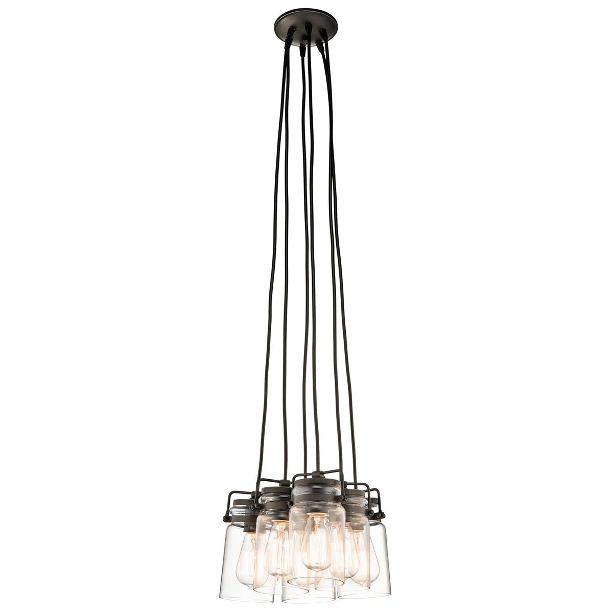 Elstead Lighting Kichler Brinley 6 Light Pendant - Olde Bronze-KL-BRINLEY6-OZ-5024005231318-Beaumonde