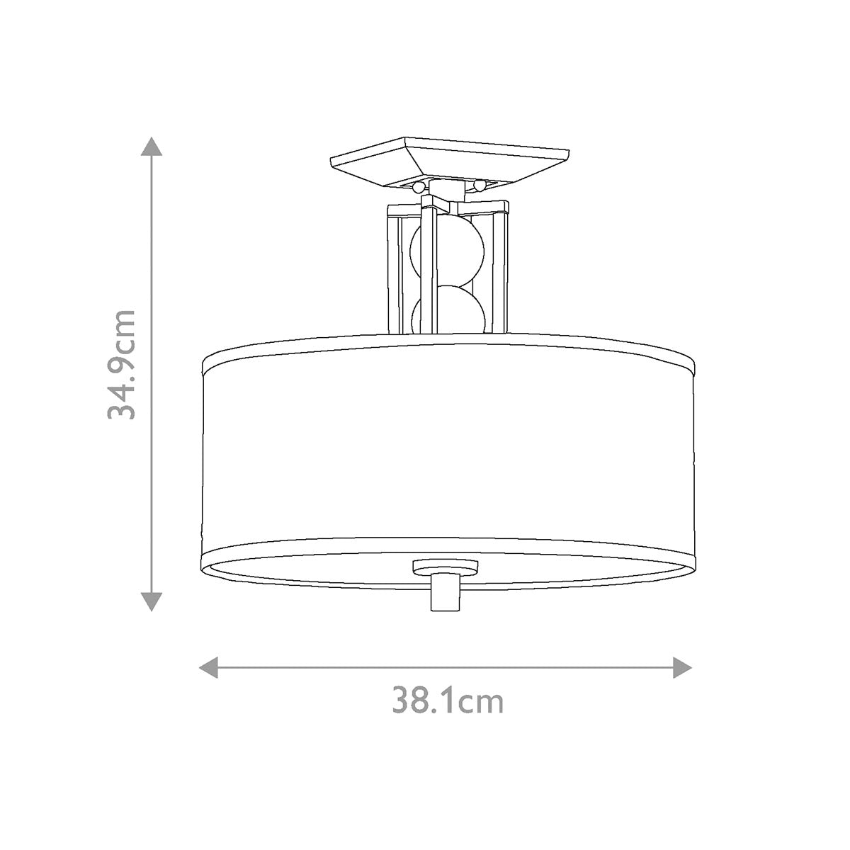 Elstead Lighting Kichler Celestial 3 Light Semi-Flush-KL-CELESTIAL-SF-5024005231912-Beaumonde