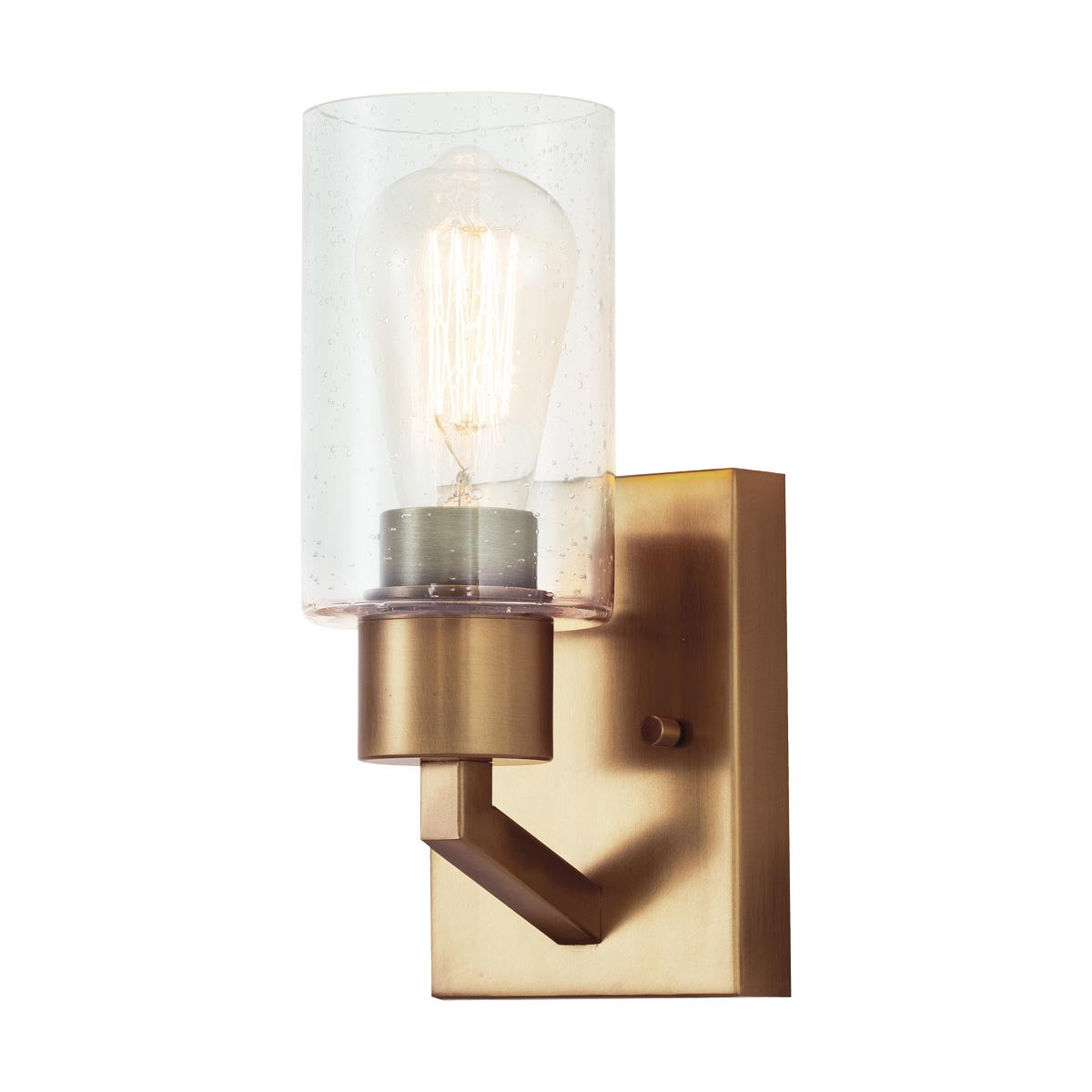 Elstead Lighting Kichler Deryn 1 Light Wall Light - Brass-KL-DERYN1-NBR-5024005571513-Beaumonde