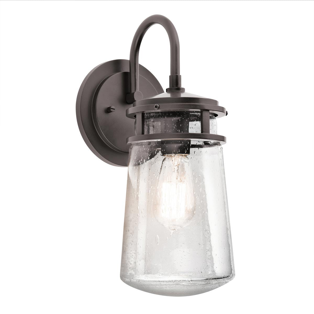 Elstead Lighting Kichler Lyndon 1 Light Medium Wall Lantern - Architectural Bronze-KL-LYNDON2-M-AZ-5024005236412-Beaumonde