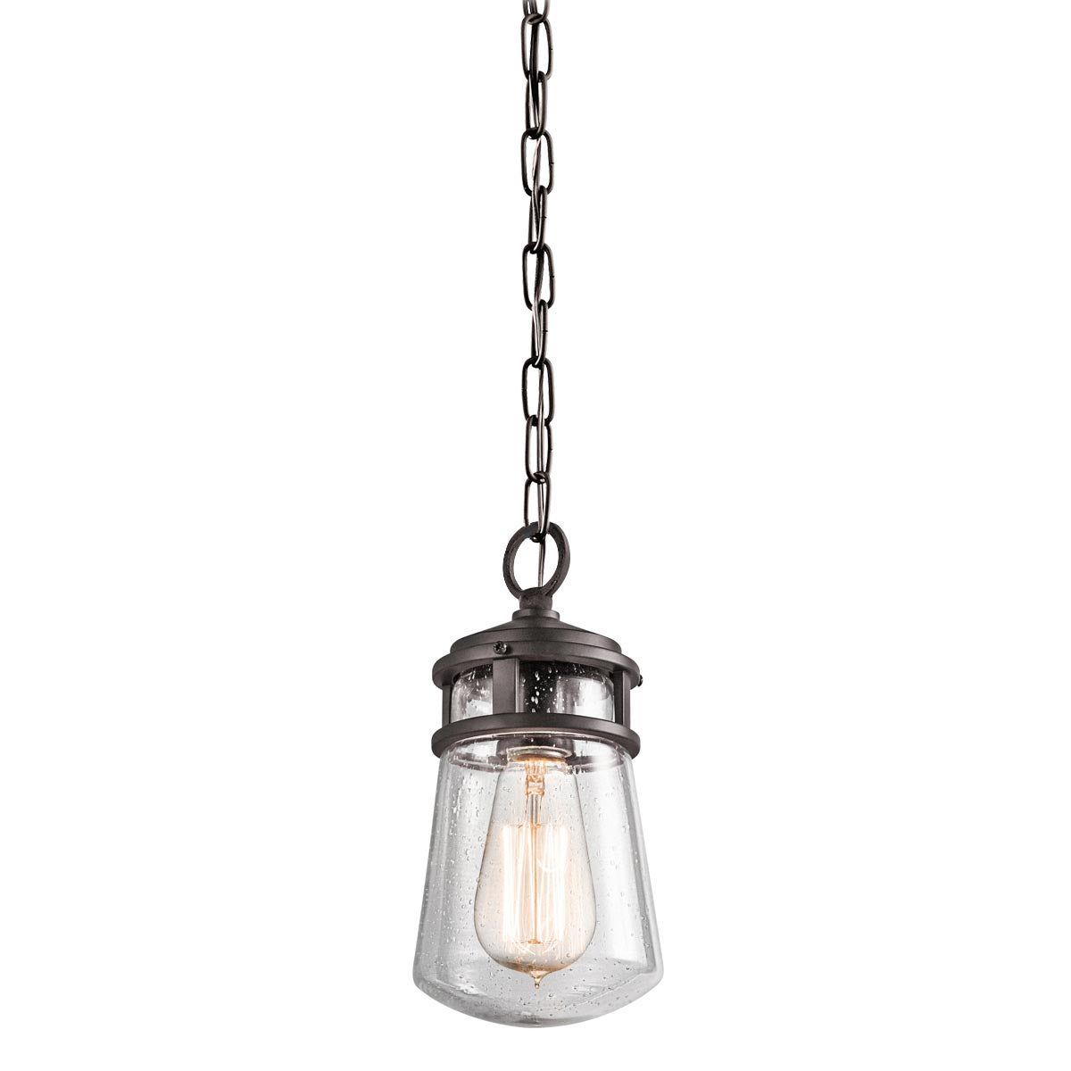 Elstead Lighting Kichler Lyndon 1 Light Small Chain Lantern - Architectural Bronze-KL-LYNDON8-S-AZ-5024005236511-Beaumonde