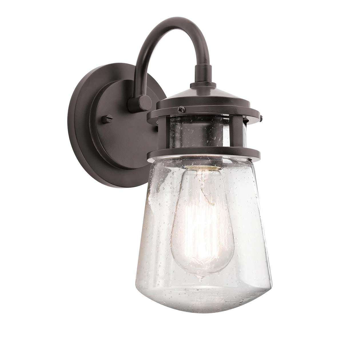 Elstead Lighting Kichler Lyndon 1 Light Small Wall Lantern - Architectural Bronze-KL-LYNDON2-S-AZ-5024005236313-Beaumonde