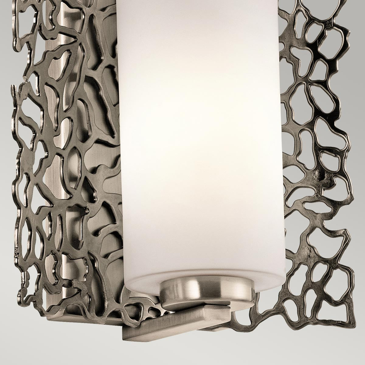 Elstead Lighting Kichler Silver Coral 1 Light Wall Light-KL-SILVER-CORAL1-5024005239512-Beaumonde