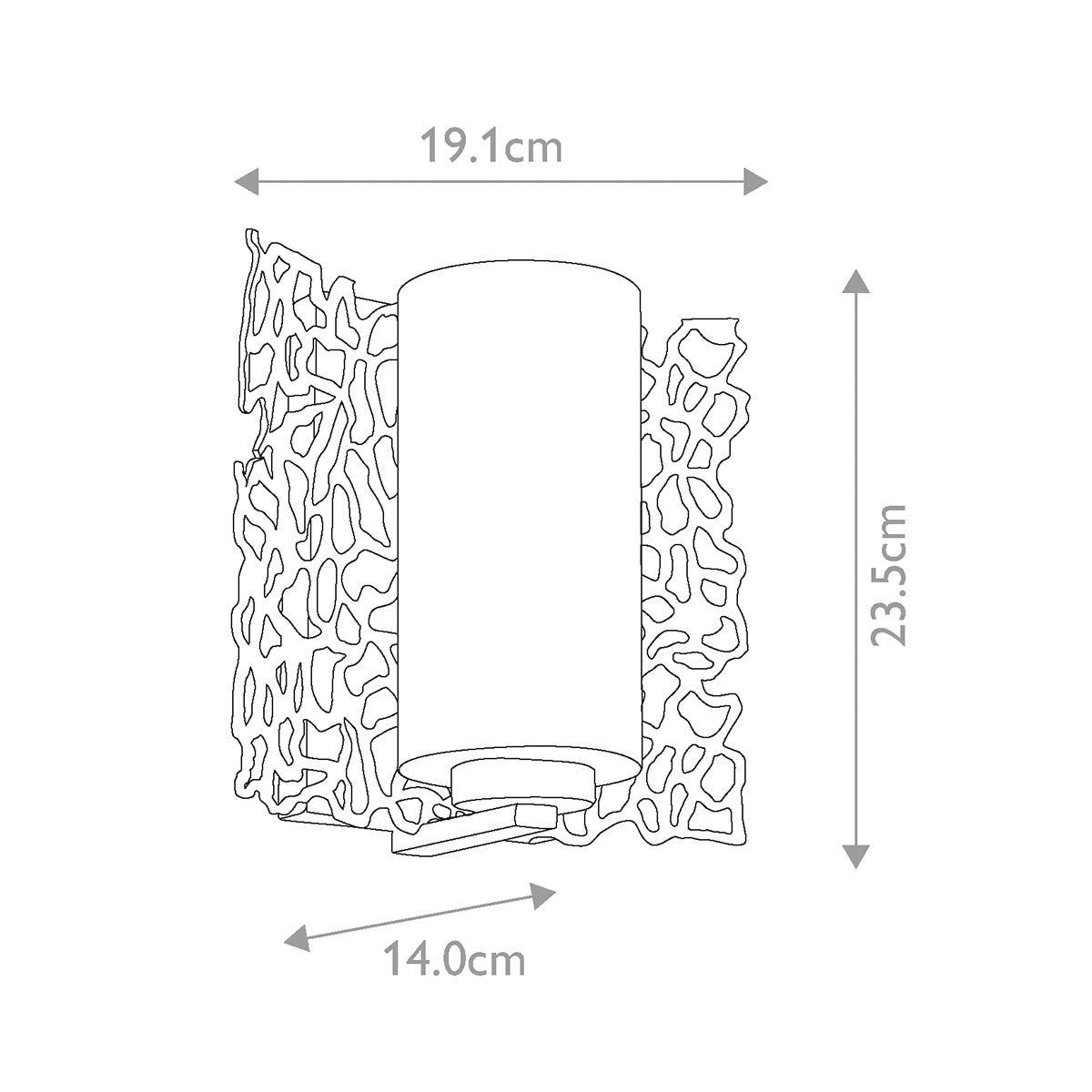 Elstead Lighting Kichler Silver Coral 1 Light Wall Light-KL-SILVER-CORAL1-5024005239512-Beaumonde