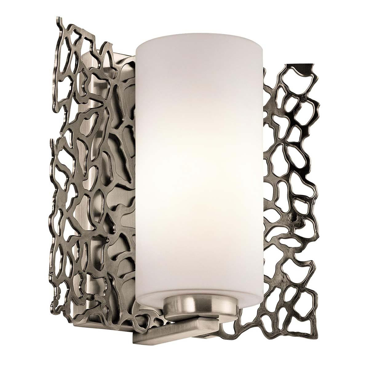 Elstead Lighting Kichler Silver Coral 1 Light Wall Light-KL-SILVER-CORAL1-5024005239512-Beaumonde