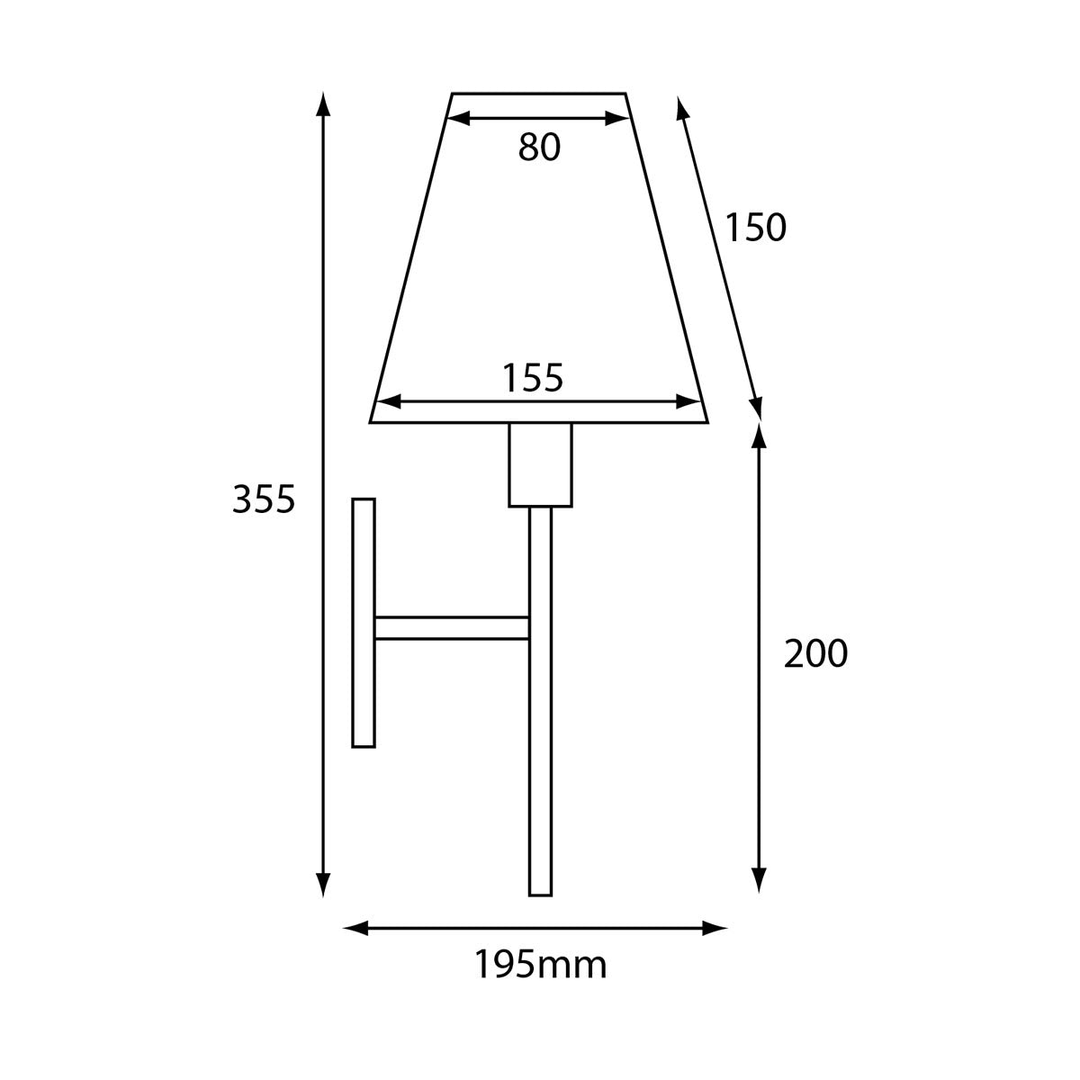Elstead Lighting Lucerne 1 Light Wall Light-LUCERNE-1LT-5024005285908-Beaumonde