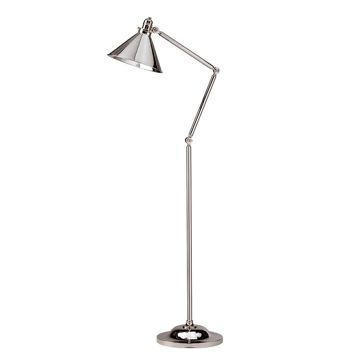 Elstead Lighting Provence 1 Light Floor Lamp - Polished Nickel-PV-FL-PN-5024005372301-Beaumonde