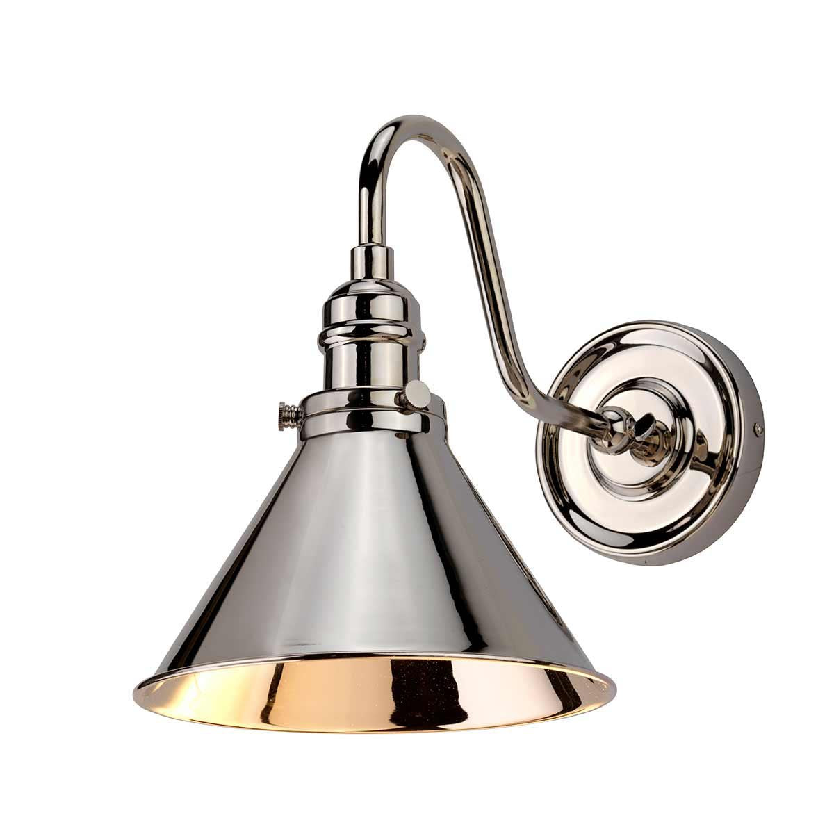 Elstead Lighting Provence 1 Light Wall Light - Polished Nickel-PV1-PN-5024005391302-Beaumonde