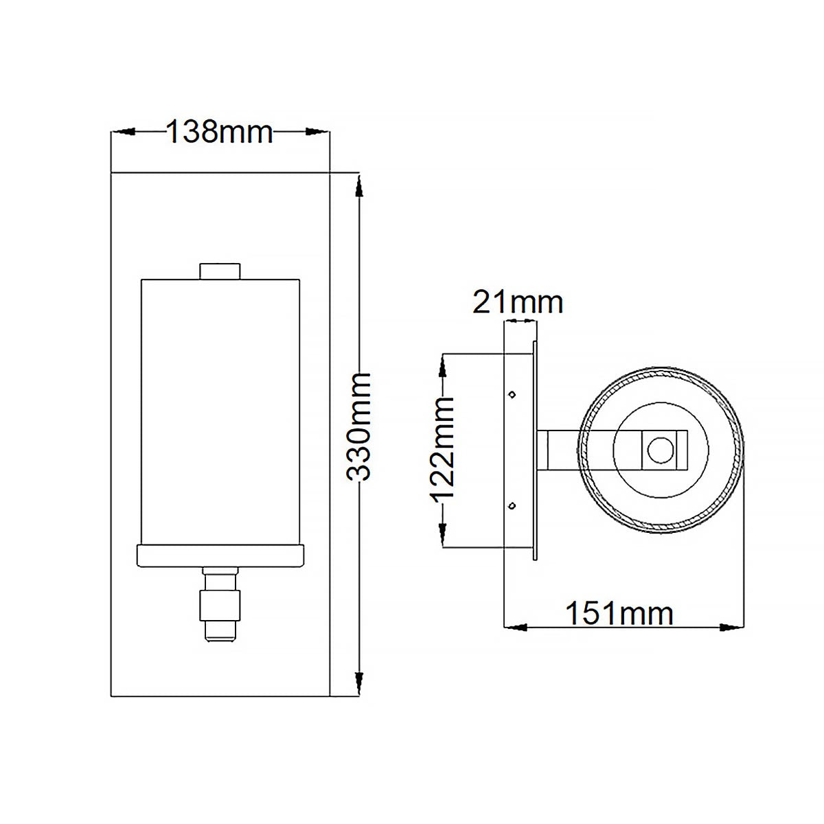 Elstead Lighting Quintesse Angelo 1 Light Wall Light-QN-ANGELO1-5024005388616-Beaumonde