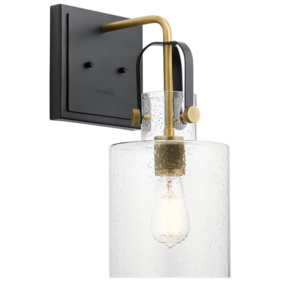 Elstead Lighting Quintesse Kitner 1 Light Wall Light - Brass-QN-KITNER1-NBR-5024005615712-Beaumonde