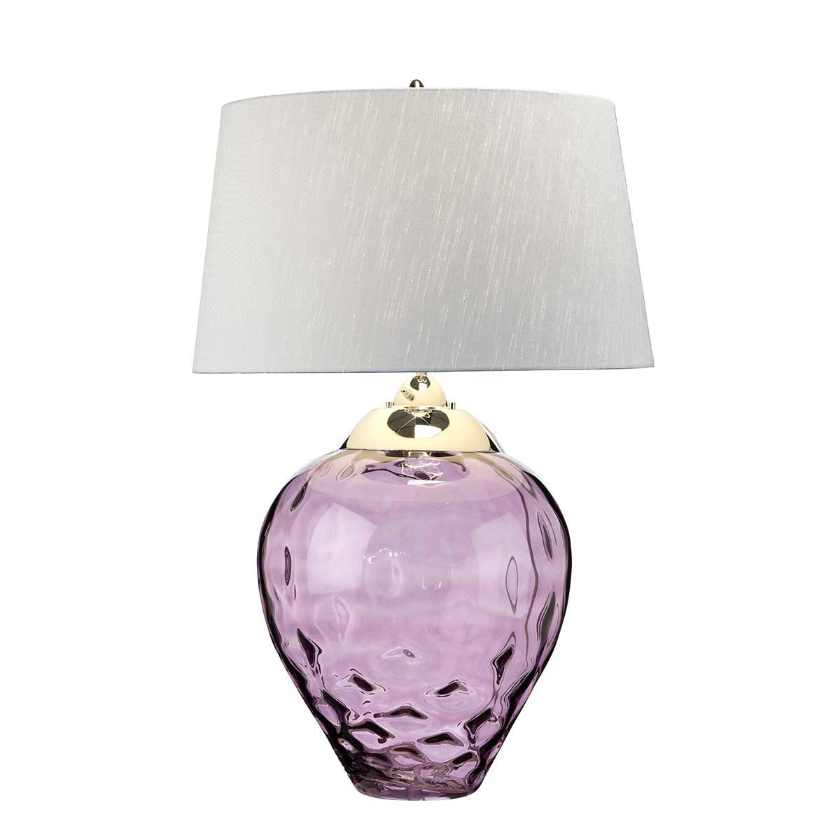 Elstead Lighting Quintesse Samara Table Lamp - Plum-QN-SAMARA-TL-LRG-PLM-5024005674214-Beaumonde