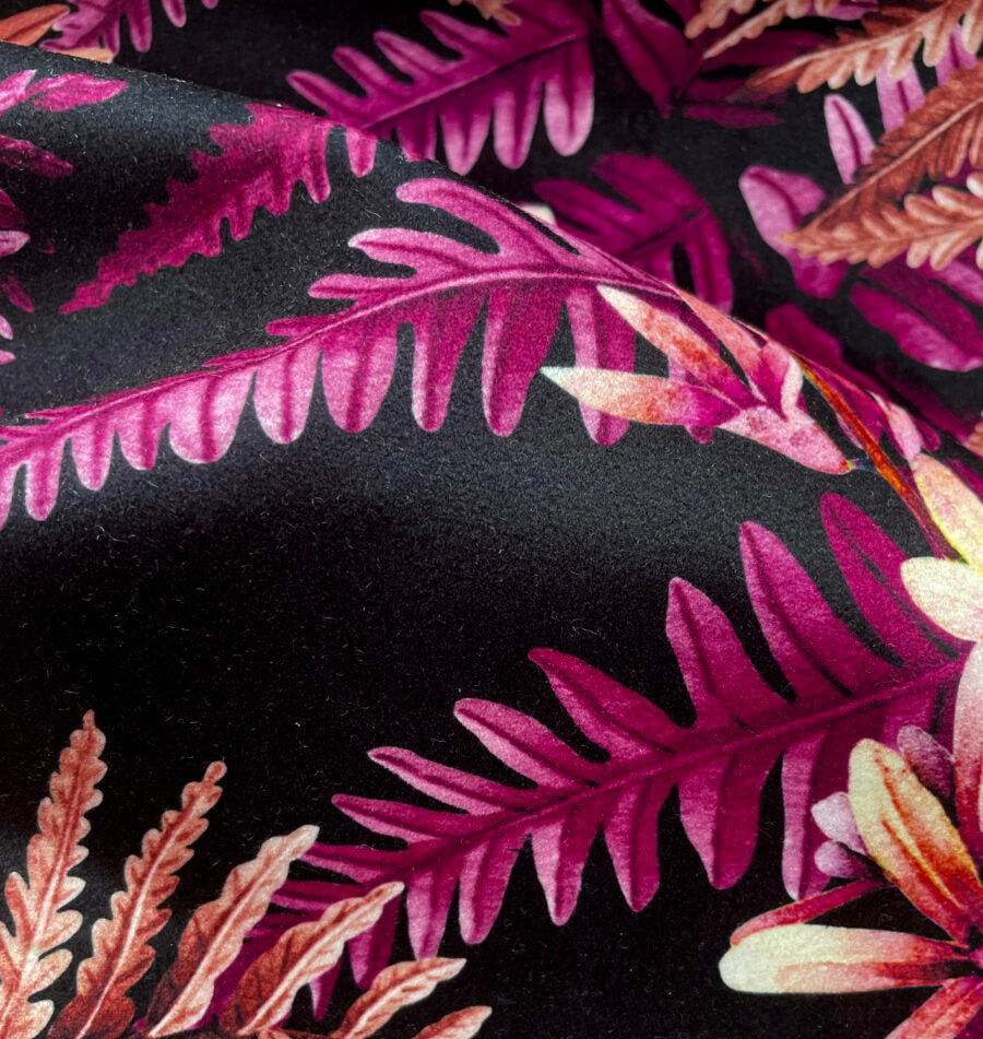 Bridgewater Fern Autumn Shimmer Velvet Fabric