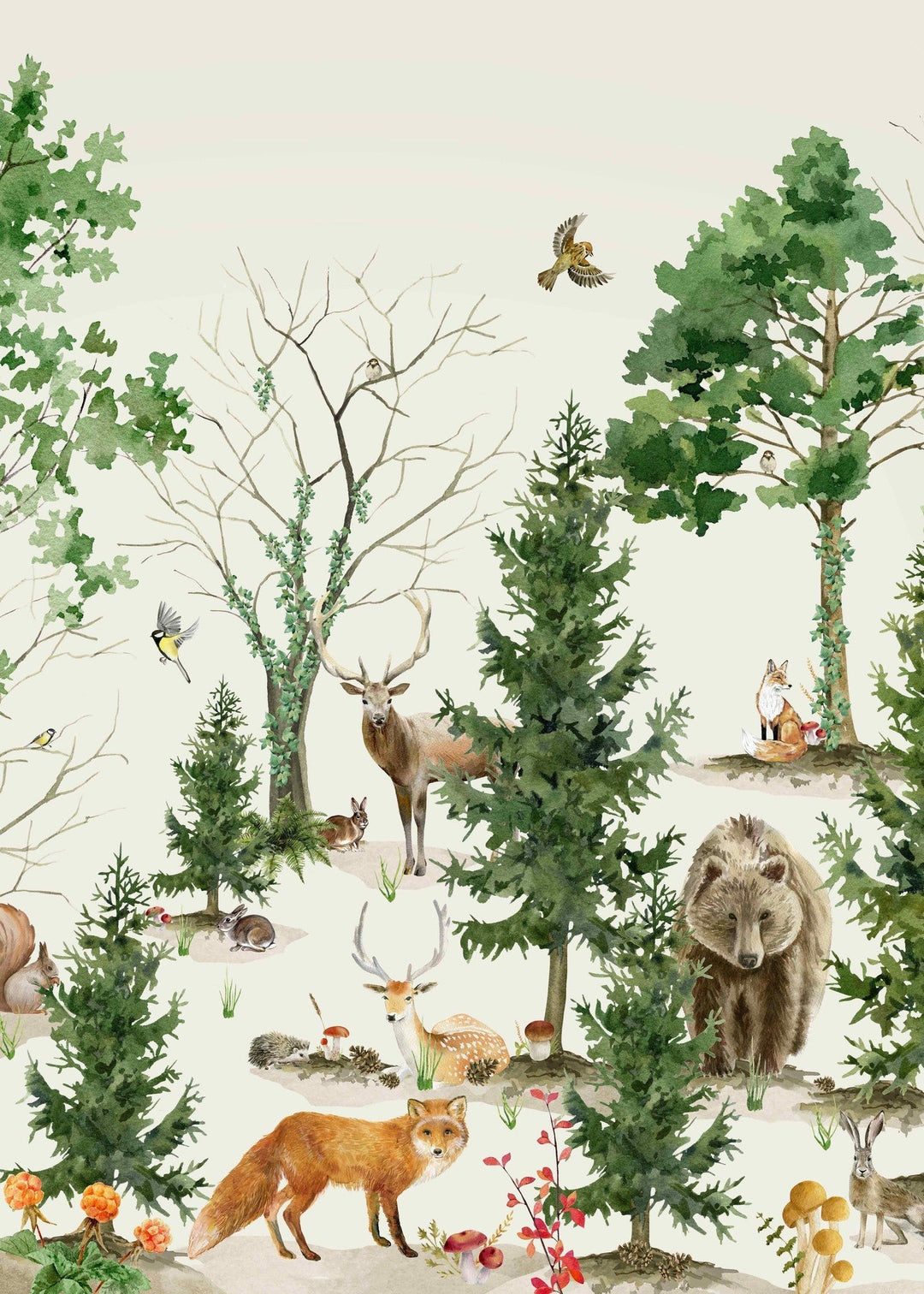 Forest Life Wallpaper Mural