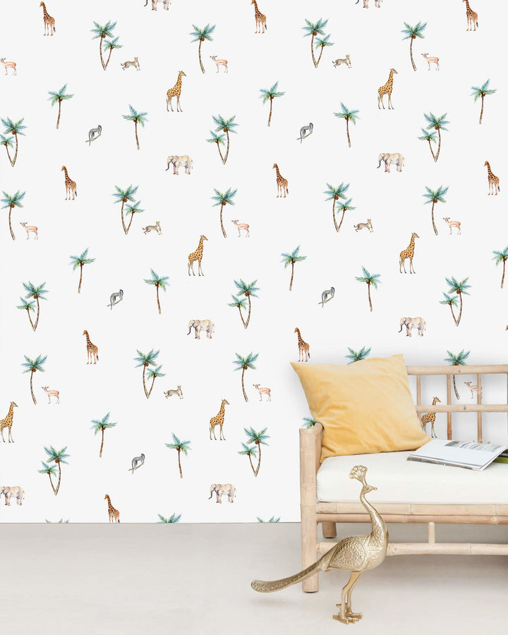 Savannah Palm Tree Wallpaper Mural