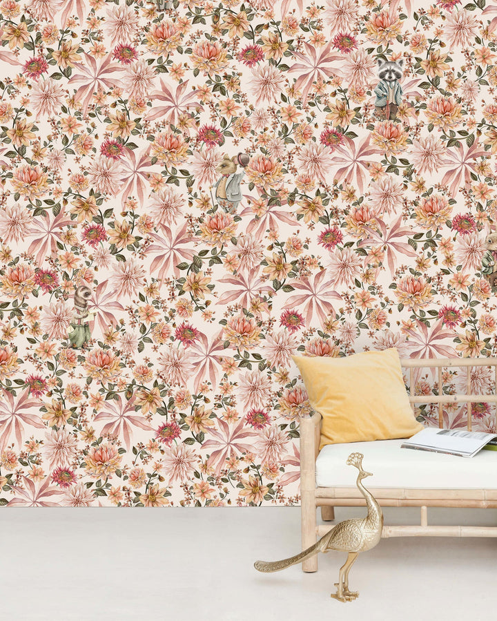 Cute Mister Flower Wallpaper Mural