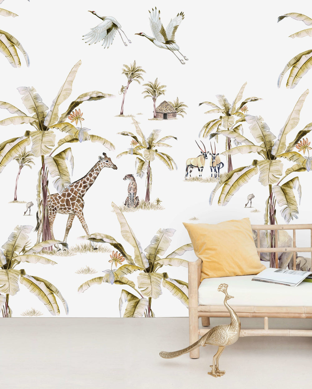 African Safari Sunset Wallpaper Mural