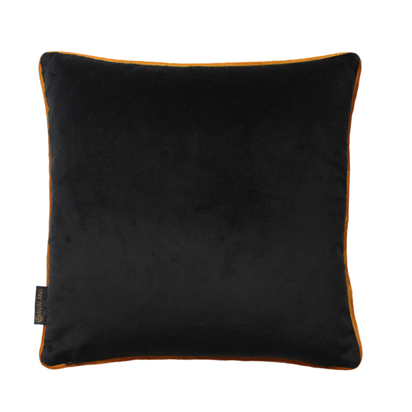 Dark Tropics Piped Velvet Cushion