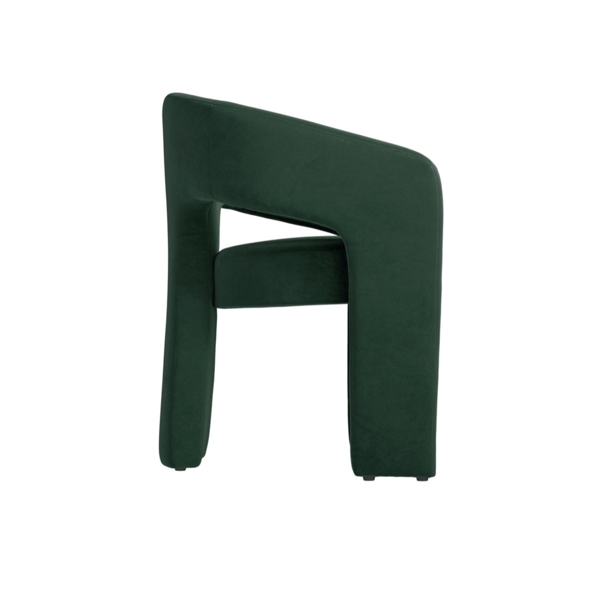 HO+ME Blume Dining Chair In Forest Green side face