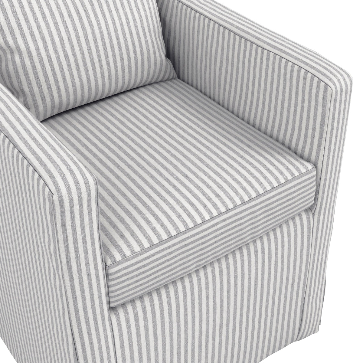 HO+ME Cove Dining Chair In Grey Ticking close