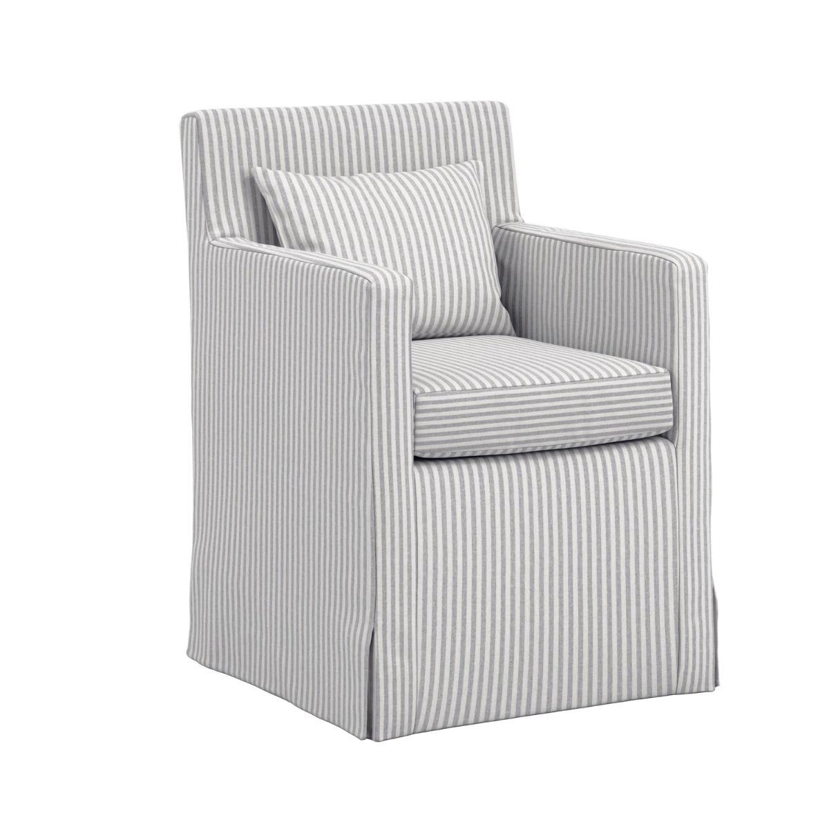 HO+ME Cove Dining Chair In Grey Ticking