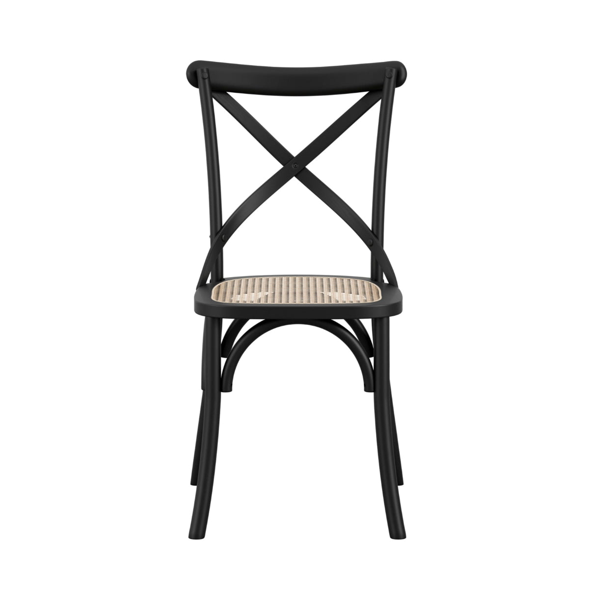 HO+ME Harper Crossback Dining Chair In Black front