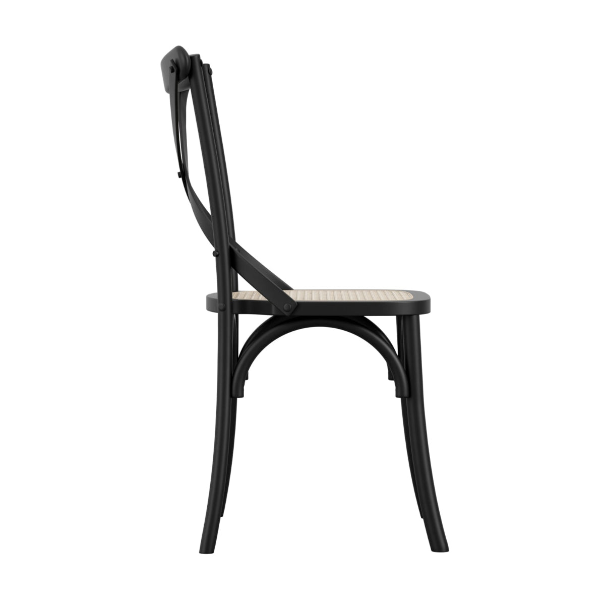 HO+ME Harper Crossback Dining Chair In Black side